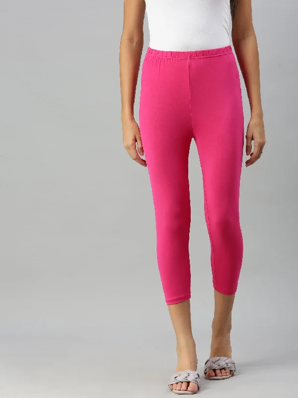 Hot Sale Leggings capri-Rani Pink