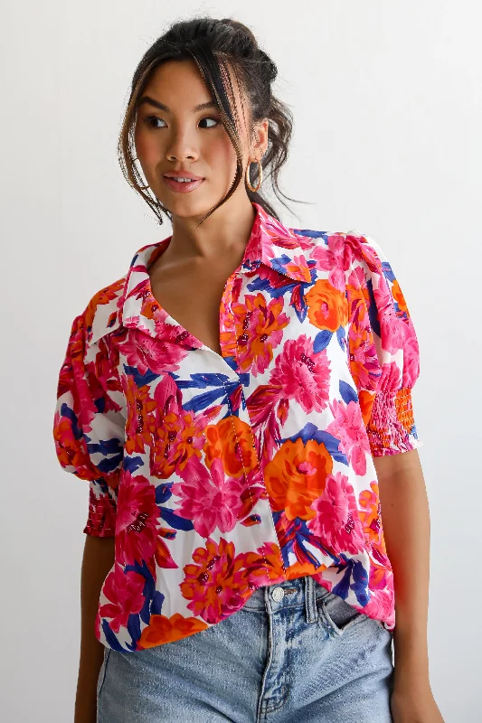 Today Only FINAL SALE - Profound Poise Pink Floral Blouse