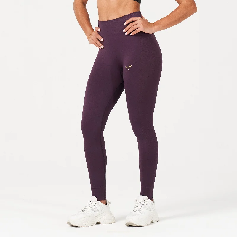 Hot Trends LAB360° Seamless Cuffed Leggings - Plum Perfect