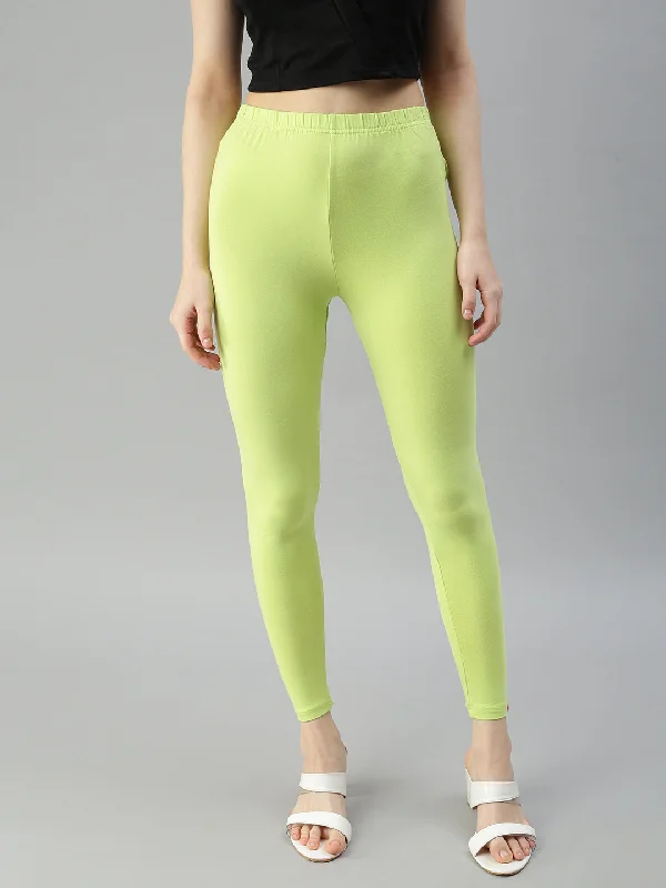 Fashion Sale Ankle Leggings-Lime Green