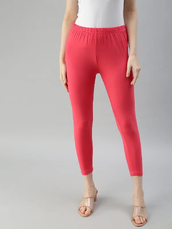 Shop Sales Cuff Length Leggings-Coral