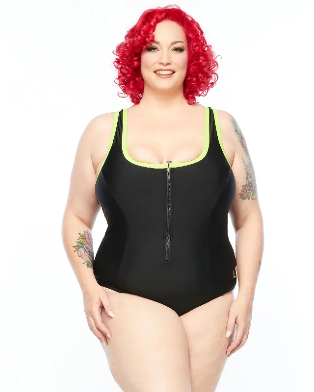 Classic Charm Racer Back Swimsuit - Zip (E-G)