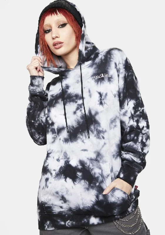 Comfort Meets Fashion Tie Dye Screen Print Hoodie