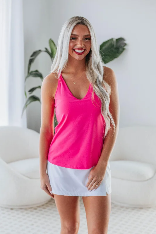 Unleash Your Trend Driven Style Shawnee Active Tank - Hot Pink