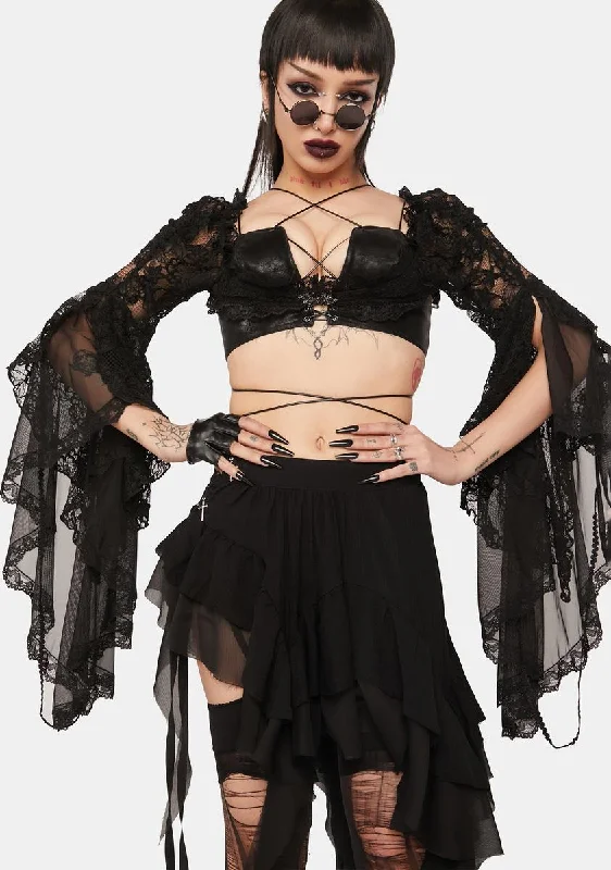 Limited Time Deal Gothic Mesh Lace Shrug