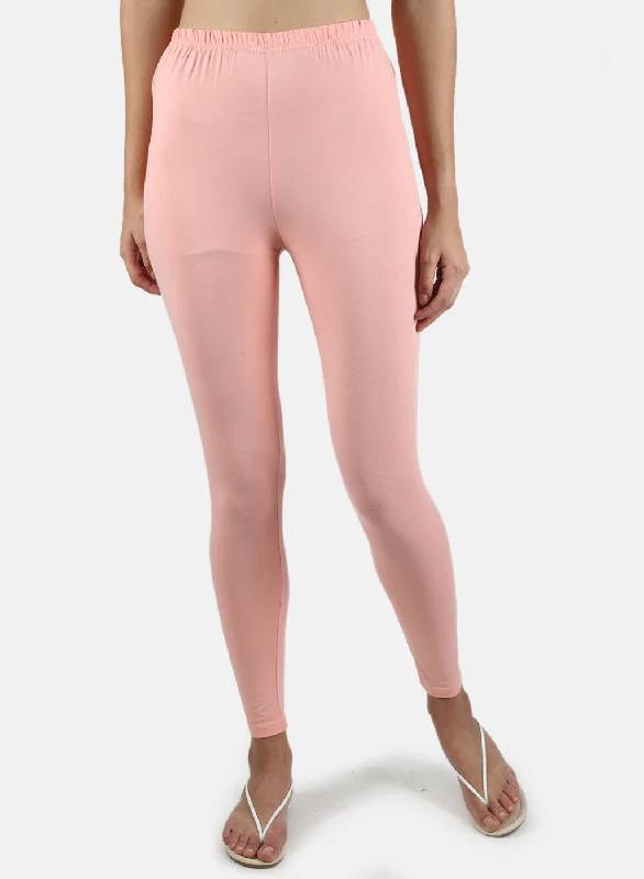 Hot Styles Women Peach Plain Legging