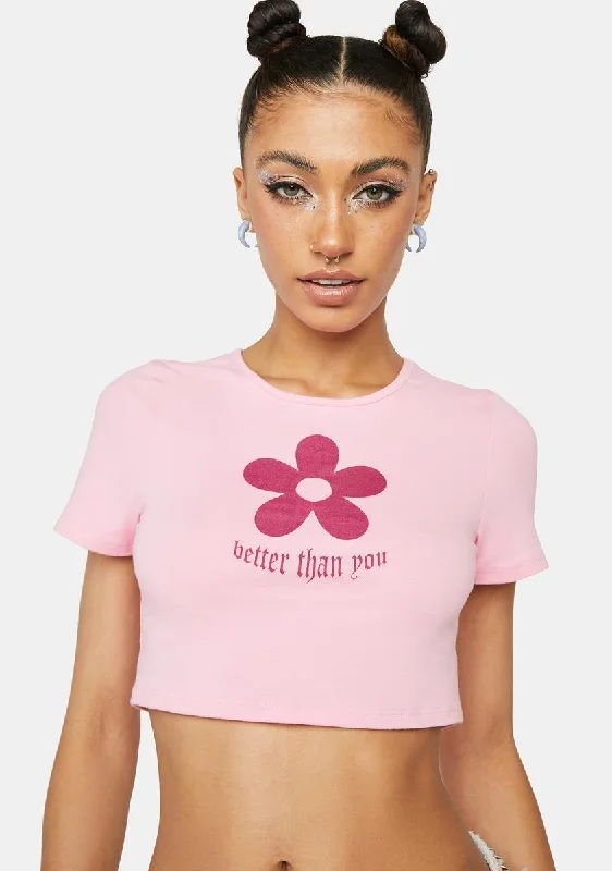 Daily Essentials Basic Facts Crop Tee