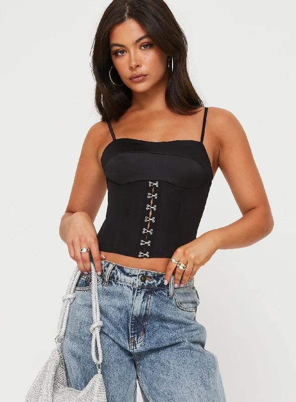 Fashion Forward Outfits Matney Corset Top Black