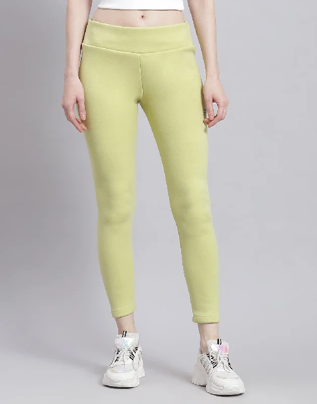 Timeless Elegance Redefined Women Green Solid Regular Fit Legging