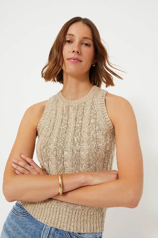 Shop Our Looks Stone Khaki Jerrel Knit Tank