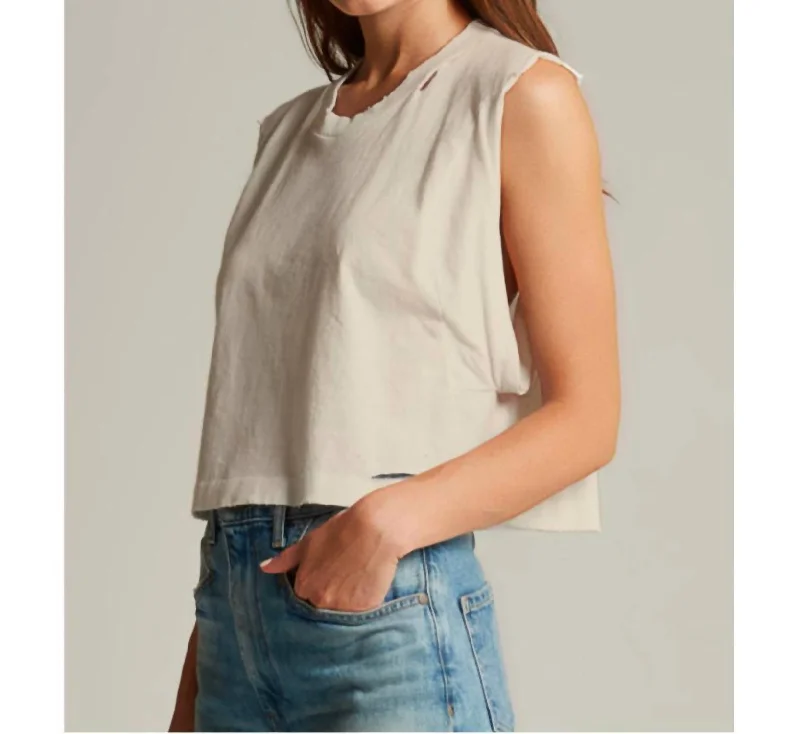 Festival Fashion Alex Crop Tee In Vintage Dune