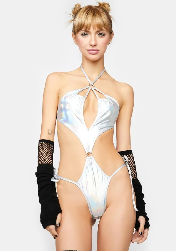 Vintage Retro Party Wear Cosmic Dream Bigger Cut-Out Bodysuit