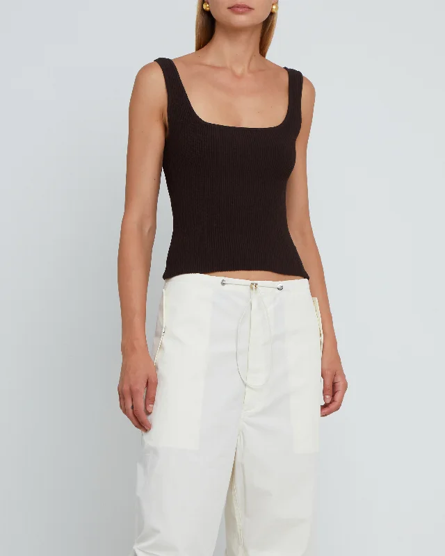 Essentials On Sale Sculpting Knit Squareneck Tank