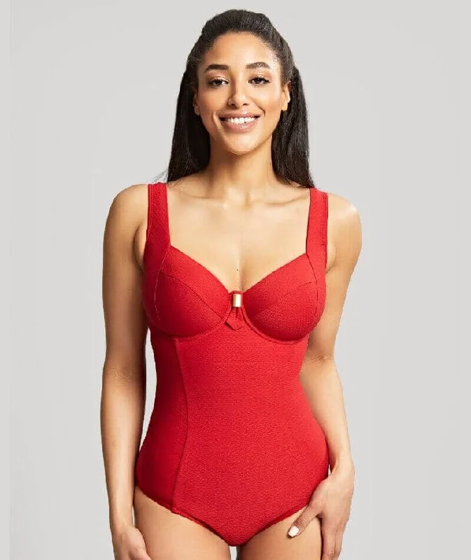 Feminine Soft - Hued Styles Panache Swimwear Marianna Balconnet One Piece Swimsuit - Crimson