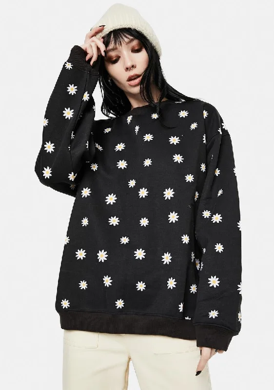 Celebrate With Big Savings Taliya Daisy Print Sweatshirt