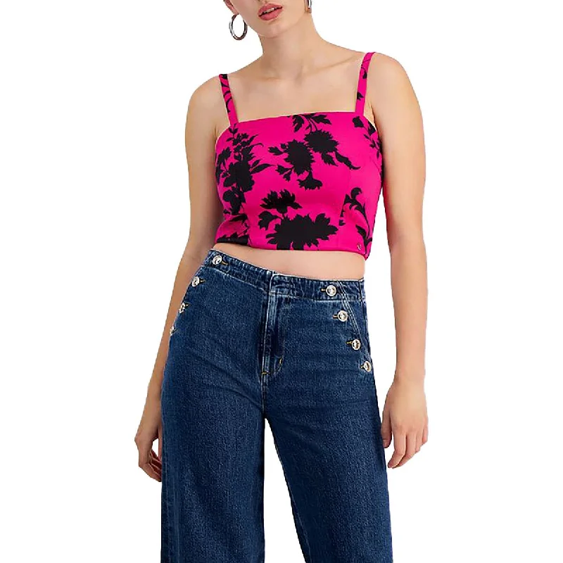 Trendy Threads Womens Printed Sleeveless Cropped