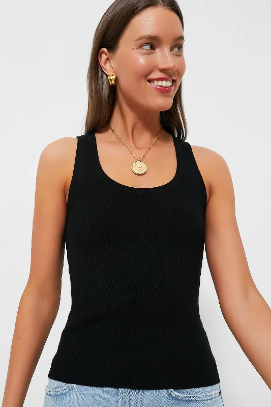 Shop Sale Items Black Shelby Rib Knit Tank