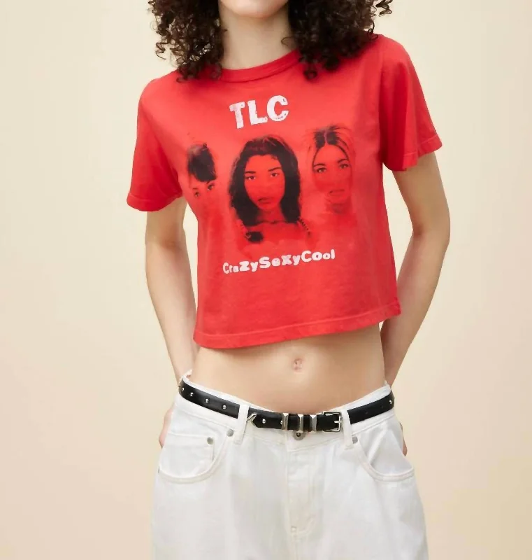 Buy More, Save More Tlc Crazy Sexy Cool Boxy Crop Tee Top In Vintage Red