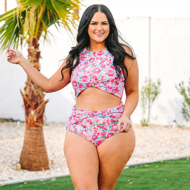 Special Occasion Wear Swim With Me Swim Bottom, Pink Floral