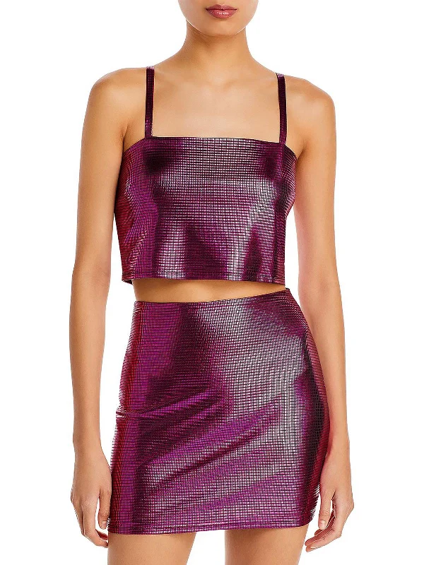 Exclusive Sale Womens Disco Sleeveless Cropped