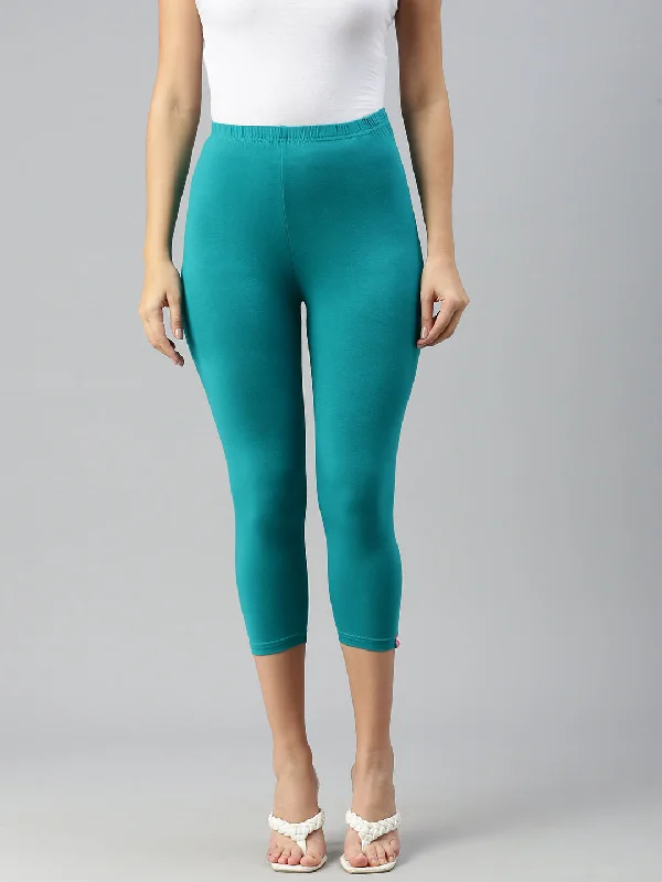 Designer Wear On Sale Leggings capri-Rama Green