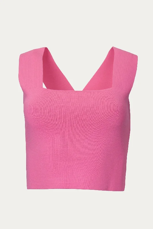 Business Casual Outfits Calendula Knitted Tank In Pink