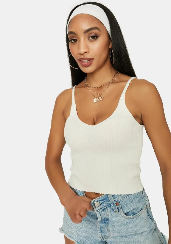 Stylish Savings Icy Clique On Speed Dial Knit Crop Tank