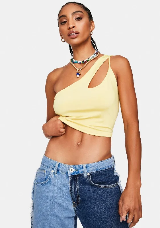 Women's Fashion Hotspots Lemonade Fast And Furious Asymmetrical Crop Top