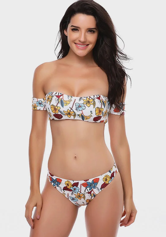 Rustic Countryside Charm Look Levio Off shoulder Bikini