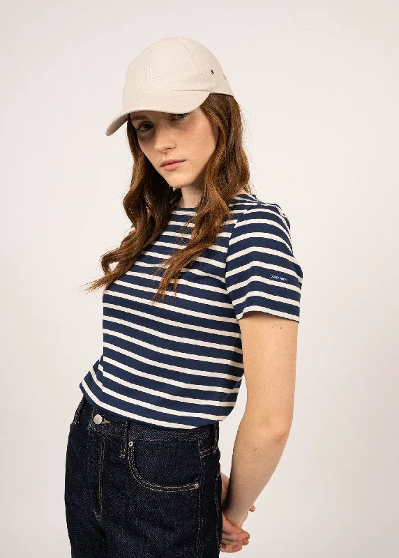 Fashion Essentials Etrille short sleeve striped sailor shirt - regular fit, in light cotton (MARINE/ECRU)