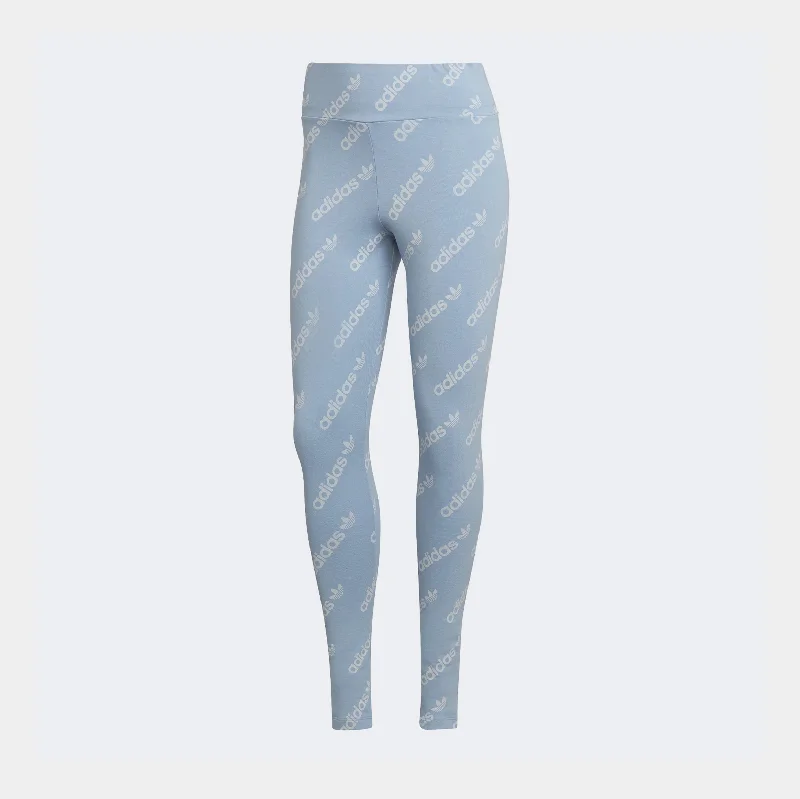 Flash Deals Logomania Leggings Womens Pants (Light Blue)