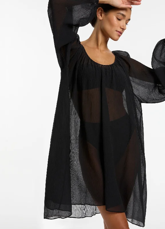 Browse Our Top Products Jetset Crinkle Mini Kaftan - Black