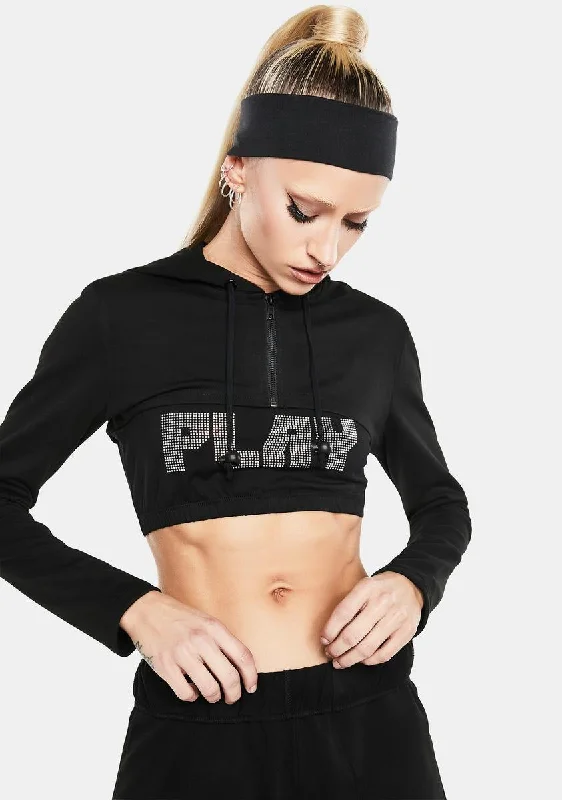 Trendy Styles Push To Start Zip-Up Shrug Hoodie