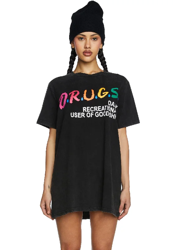 Free Spirited Fashion Daily Goods Oversized Graphic Tee