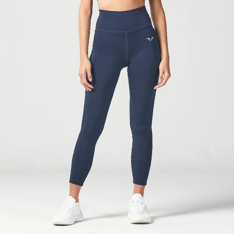 Bid Farewell To The Old Season Essential Cropped Leggings 24" - Navy