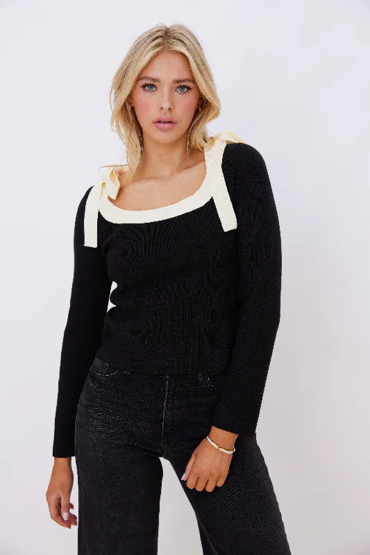 Summer Deals SALE - Brady Bow Detail Knit Top