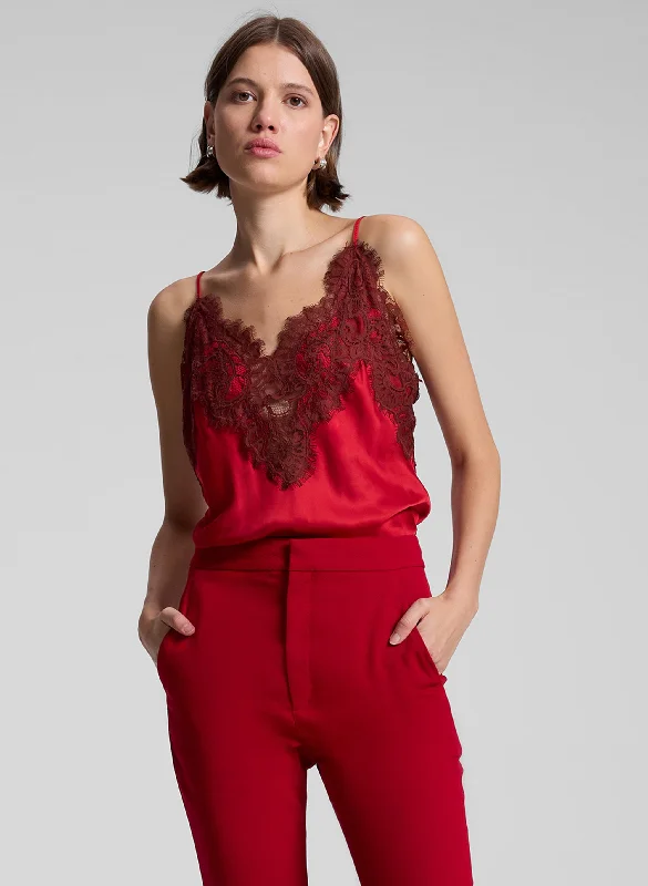 Eco Friendly Fashion Sale Lennon Satin and Lace Camisole Top