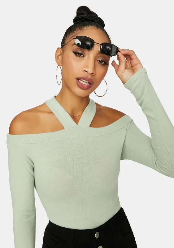 Elevate Your Wardrobe Mint Typical Me Off The Shoulder Top