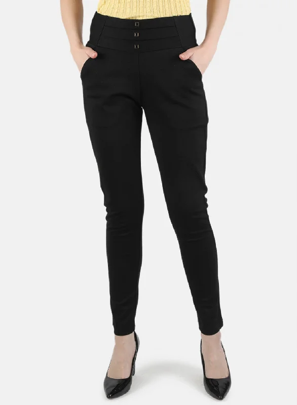 Trend Alert Women Black Plain Jegging