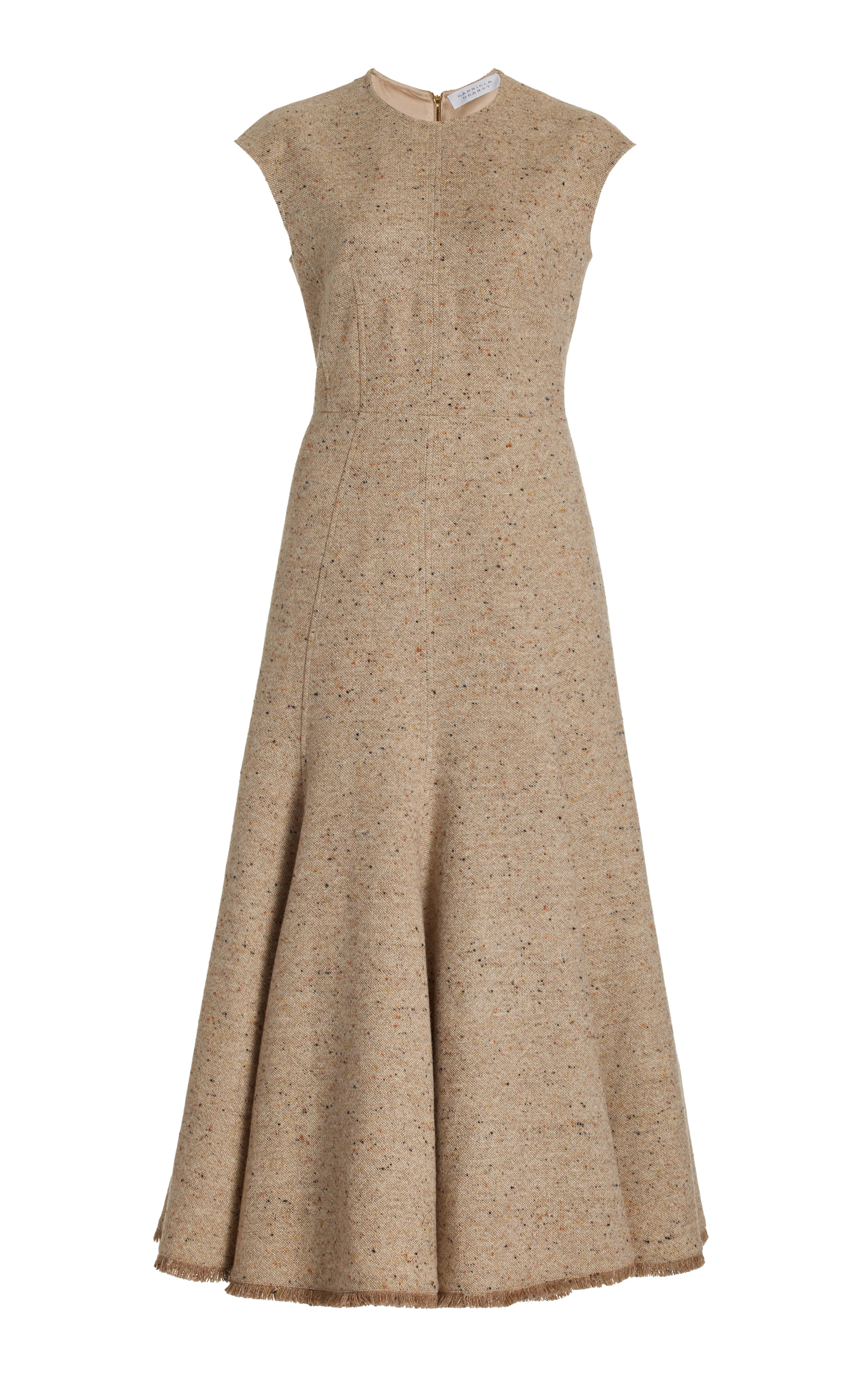 Trend Setting Wardrobe Crowther Dress in Oatmeal Multi Cashmere Virgin Wool