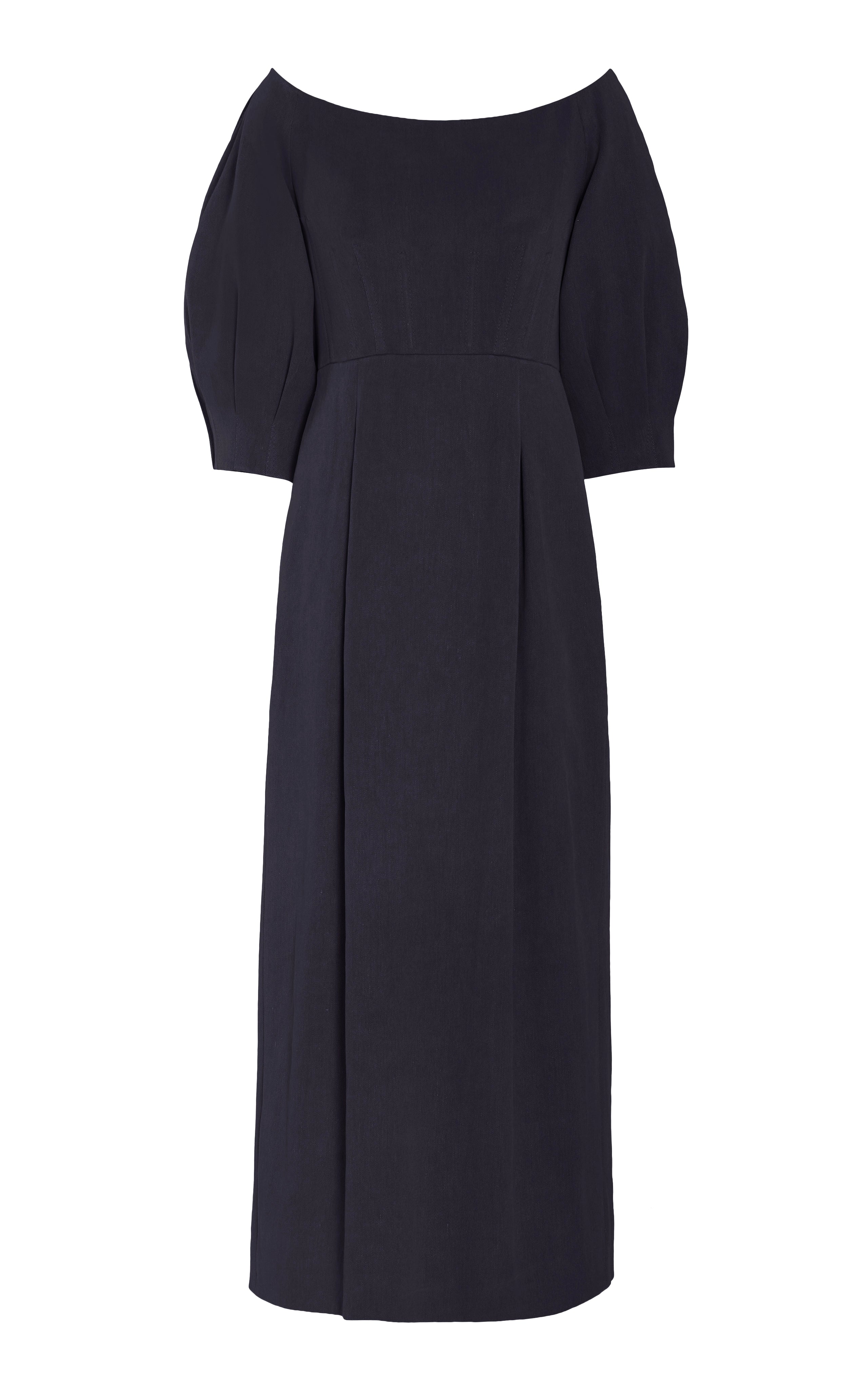 Limited Time Deal Majano Dress in Dark Navy Hemp Cotton