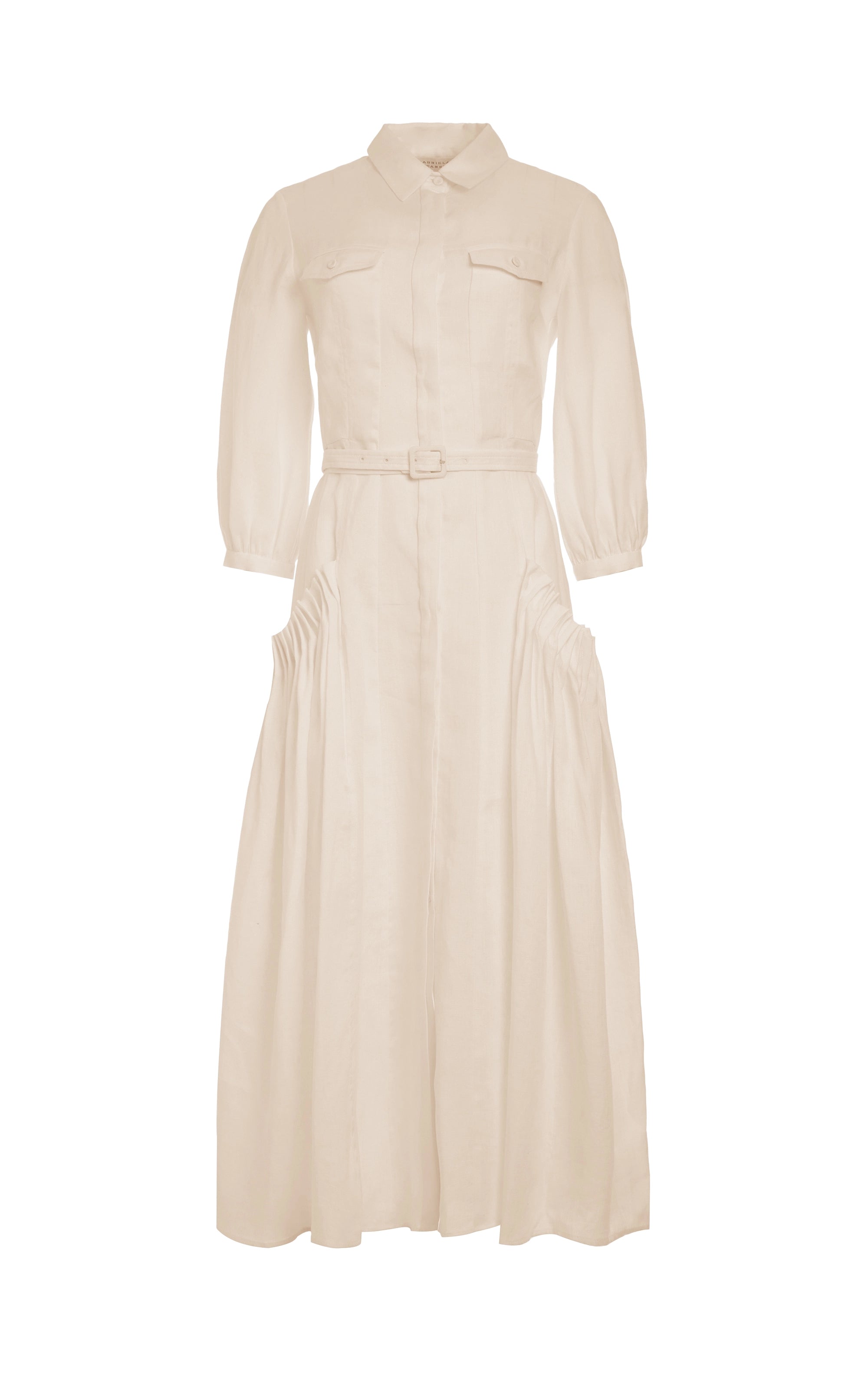 Fresh Styles, Fresh Deals Woodward Pleated Shirtdress in Oatmeal Aloe Linen