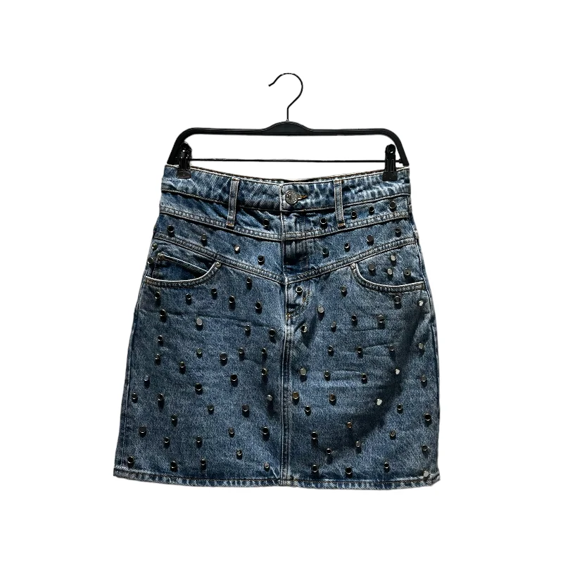 Wardrobe Refresh sandro/Skirt/2/Denim/BLU/STUDDED DENIM SKIRT