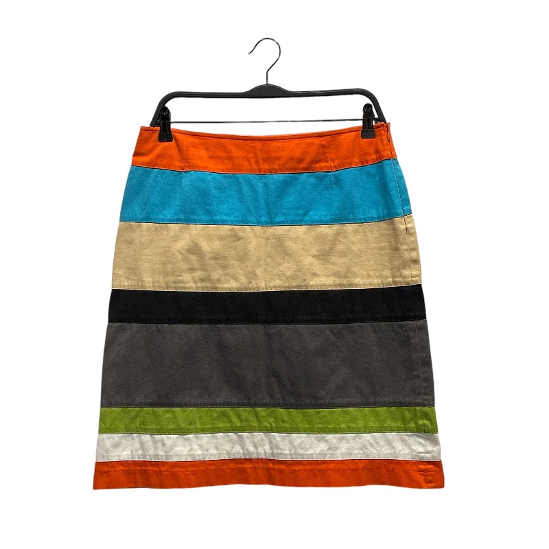 The Epitome Of Modern Women's Fashion MOSCHINO JEANS/Skirt/10/Stripe/Cotton/MLT/Color Block Pencil Skirt