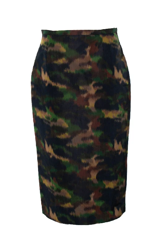 Style Your Wardrobe camouflage printed midi skirt