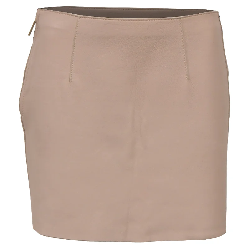 Chic Style Dsquared2 Mini Pencil Skirt in Nude Leather