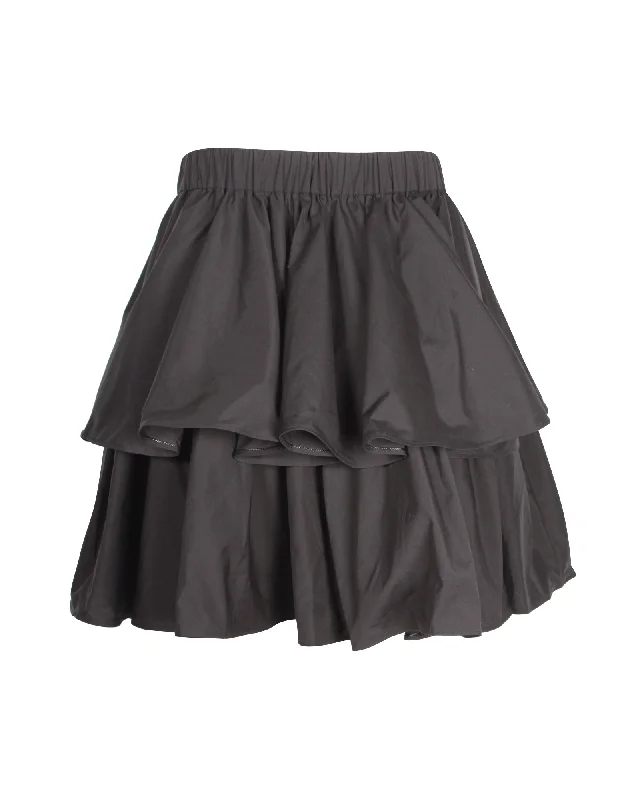 Father's Day Deals Jason Wu Tiered Skirt in Black Cotton