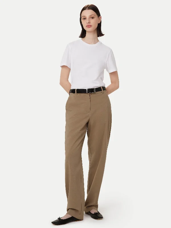 Trendy Threads The Jane Straight Pant in Taupe