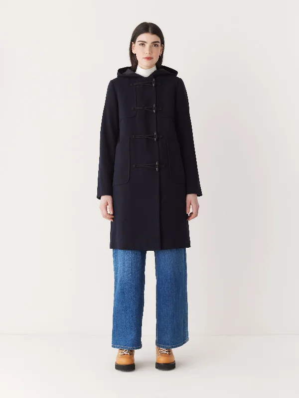 Versatile Wardrobe Essentials The Maybelle Duffle Coat in Deep Blue