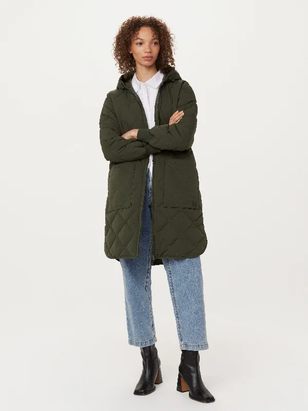 Get The Latest Trends The Skyline Maxi Hooded Coat in Rosin